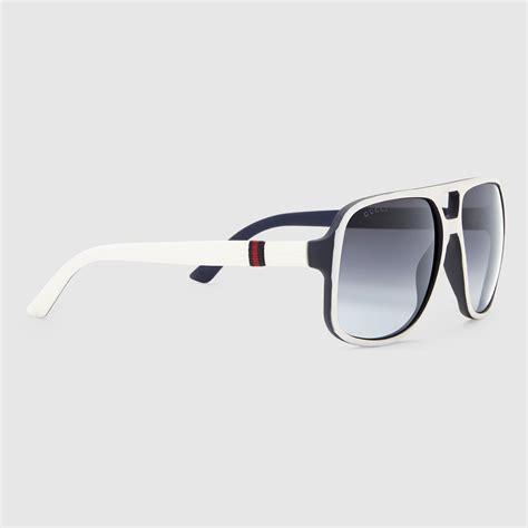 mens white gucci sunglasses